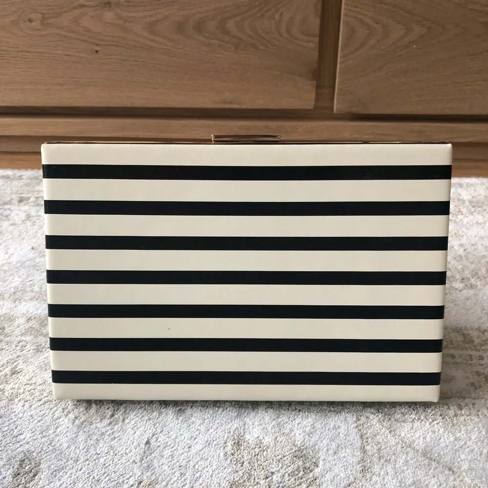 Kate Spade Toucan Parrot Striped Clutch Bag - Picture 4 of 6